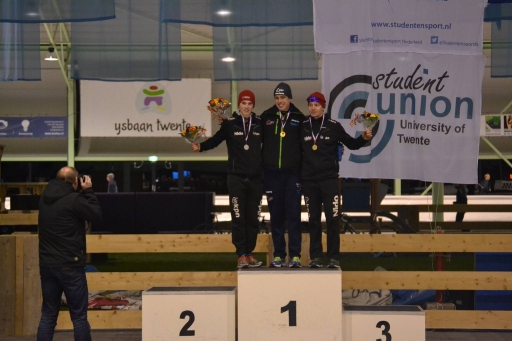 Podium foto 10 kilometer met Kars Jansman ( links )